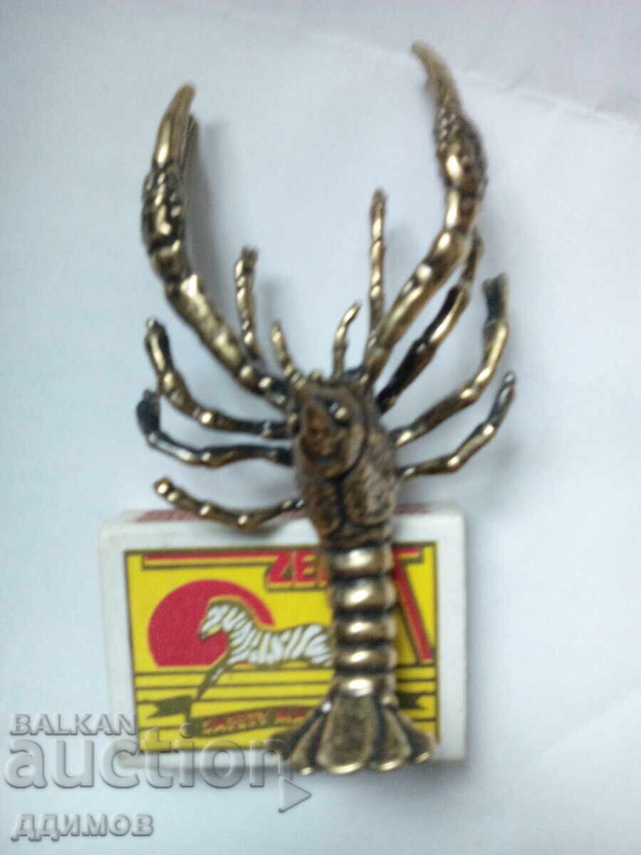 Бронзова статуетка рак омар - 7