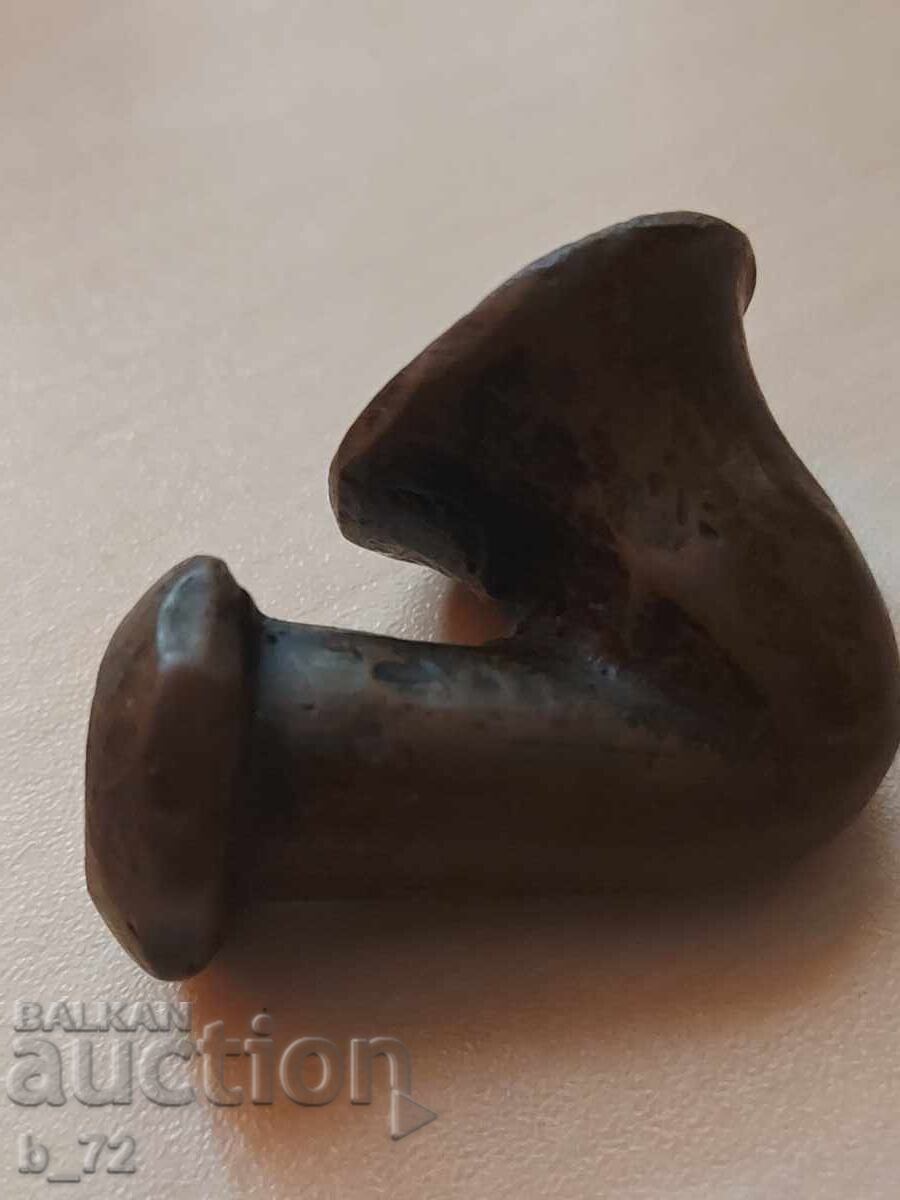 Pipă de bronz pentru opiu, de colecție - 6