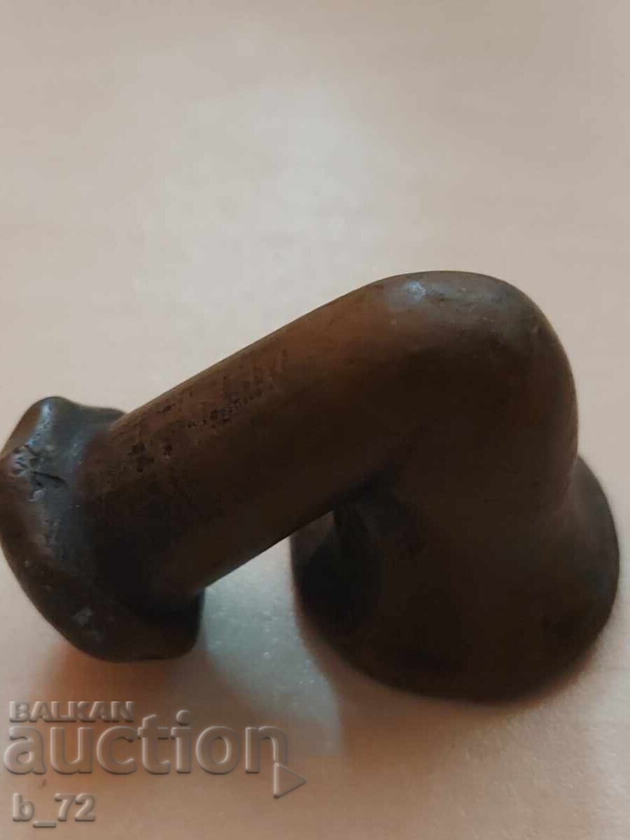 Pipă de bronz pentru opiu, de colecție - 7