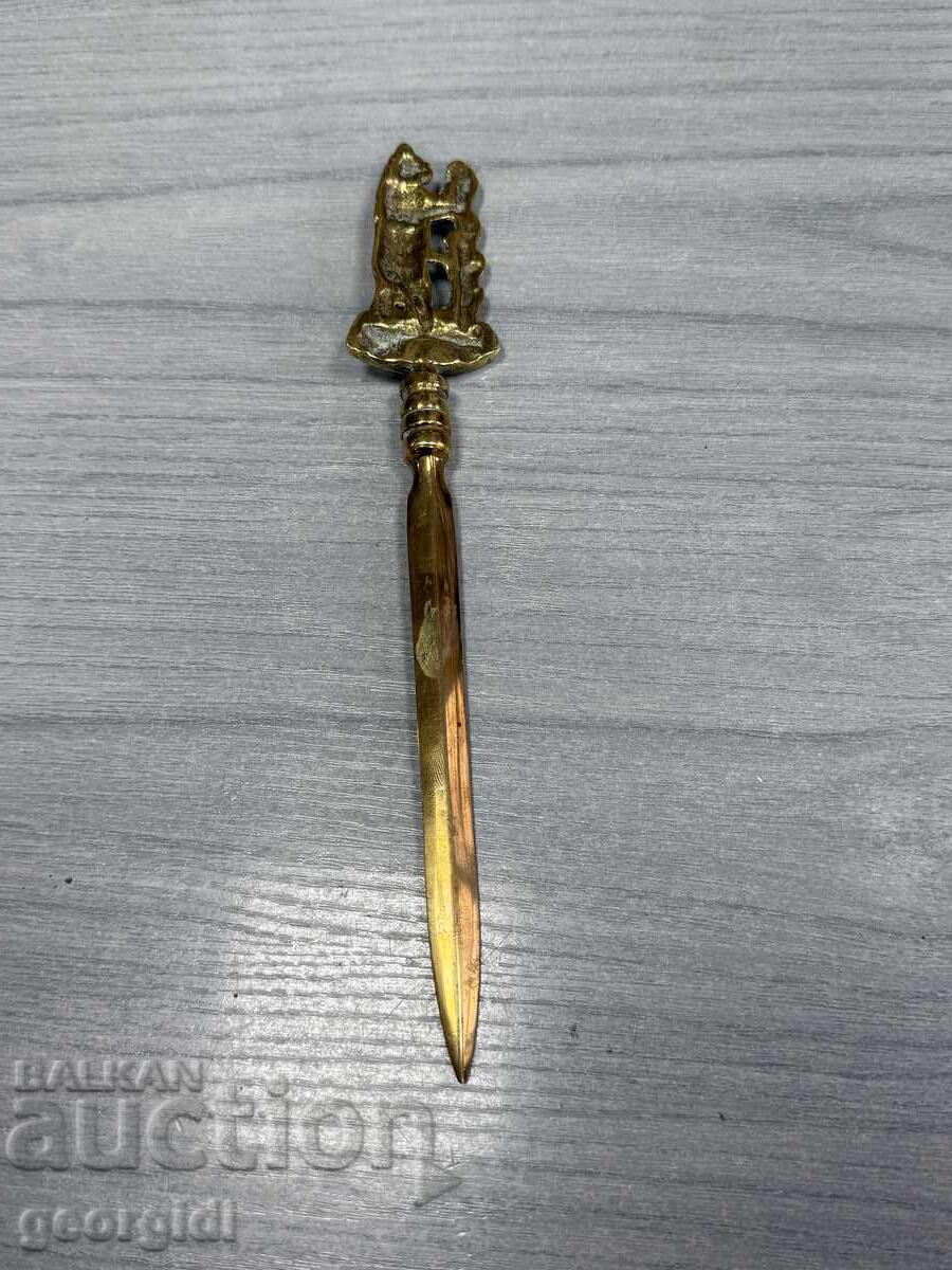 Παράδοση Μπρούτζινο μαχαίρι αλληλογραφίας με έμβλημα του Γουόρικσαϊρ. Νο. 7698