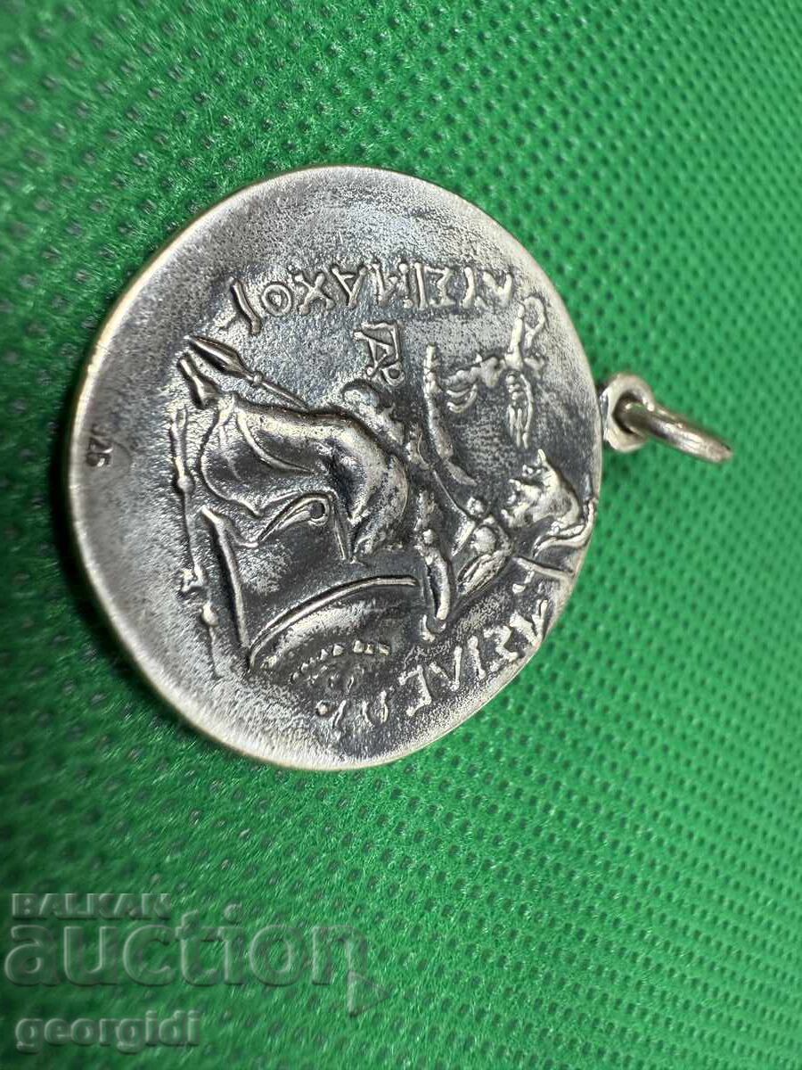 Silver pendant with coin - tetradrachm of Alexander the Great - 6