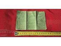 КАРТА ЗА САМОЛИЧНОСТ - ЦАРСТВО БЪЛГАРИЯ