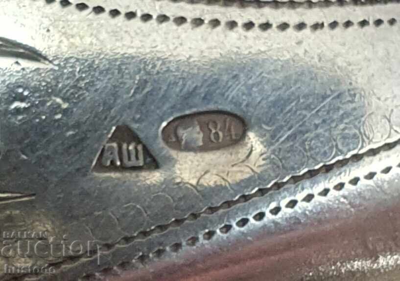 Cutia de tabat din argint imperial rusesc 84 - 7