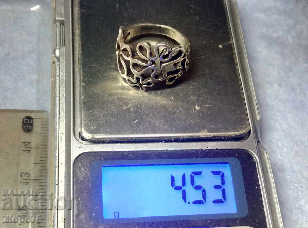 Нежен Флорален СРЕБЪРЕН ПРЪСТЕН Сребро 925 Ажурен АРТ Модел - 7 Нежен Флорален СРЕБЪРЕН ПРЪСТЕН Сребро 925 Ажурен АРТ Модел - 7