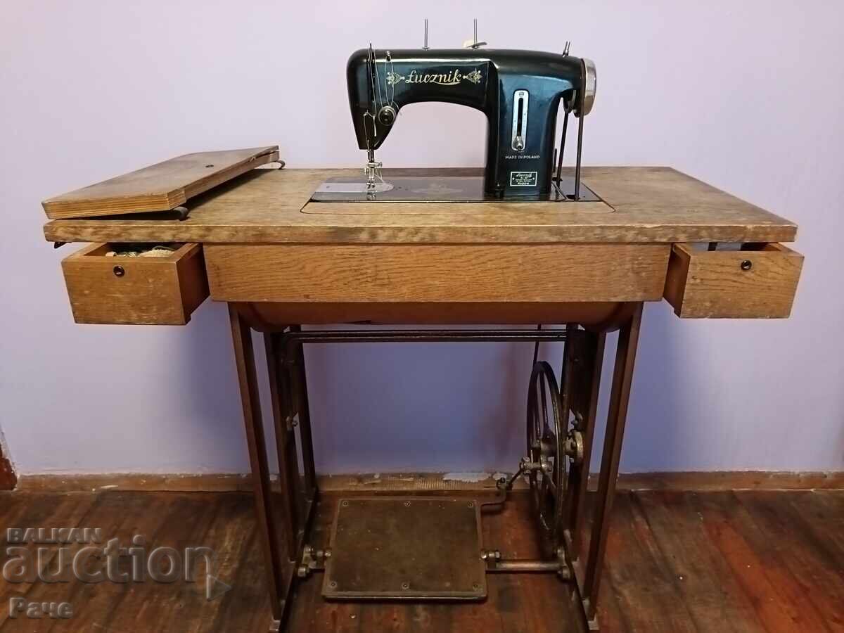 Sewing machine - foot-operated