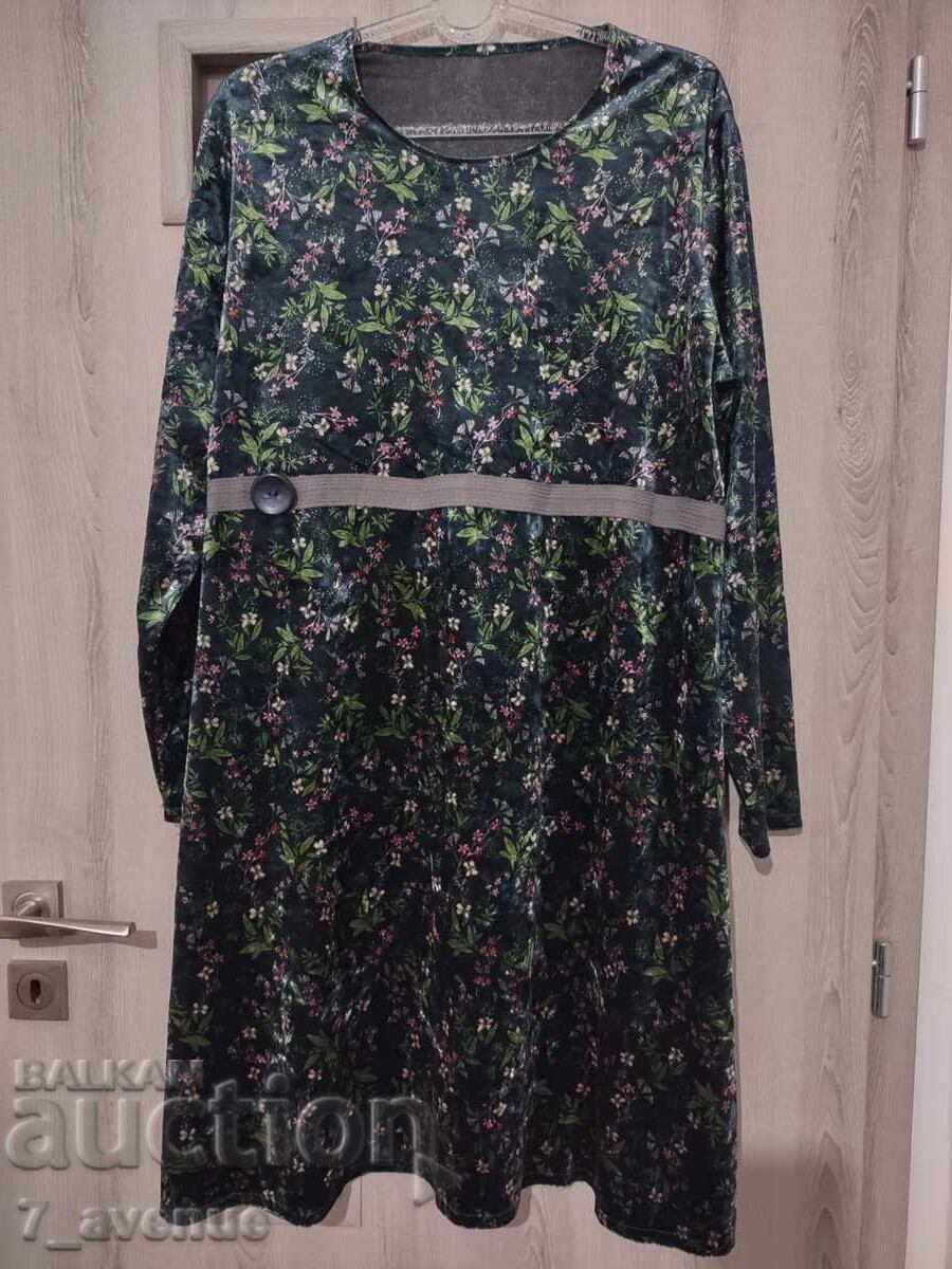 Velvet Dress, Flower Garden, Unique, Beautiful 8.12.25