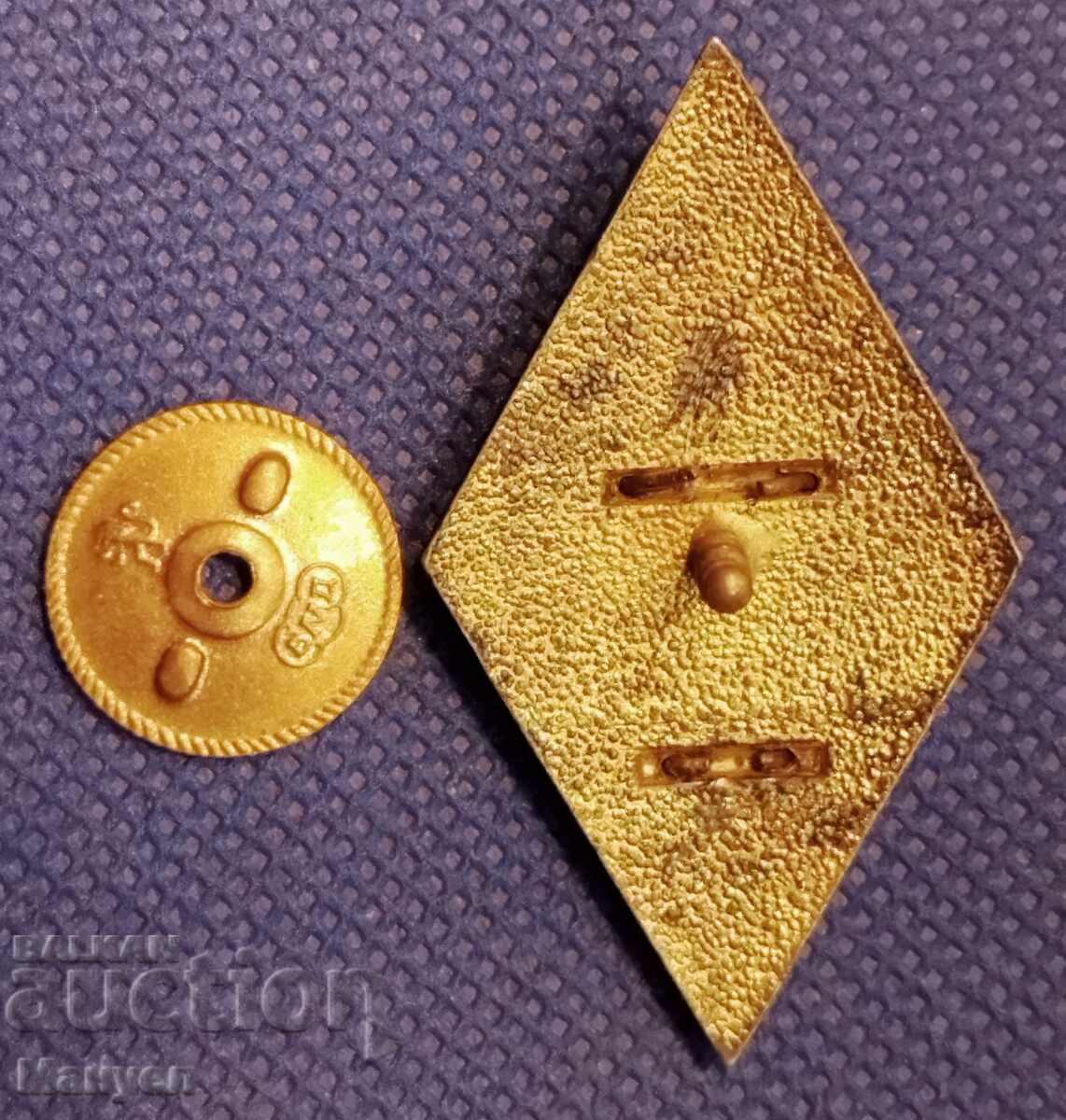 Auction  Diamond VA G.S. Rakovski, military badge, silver