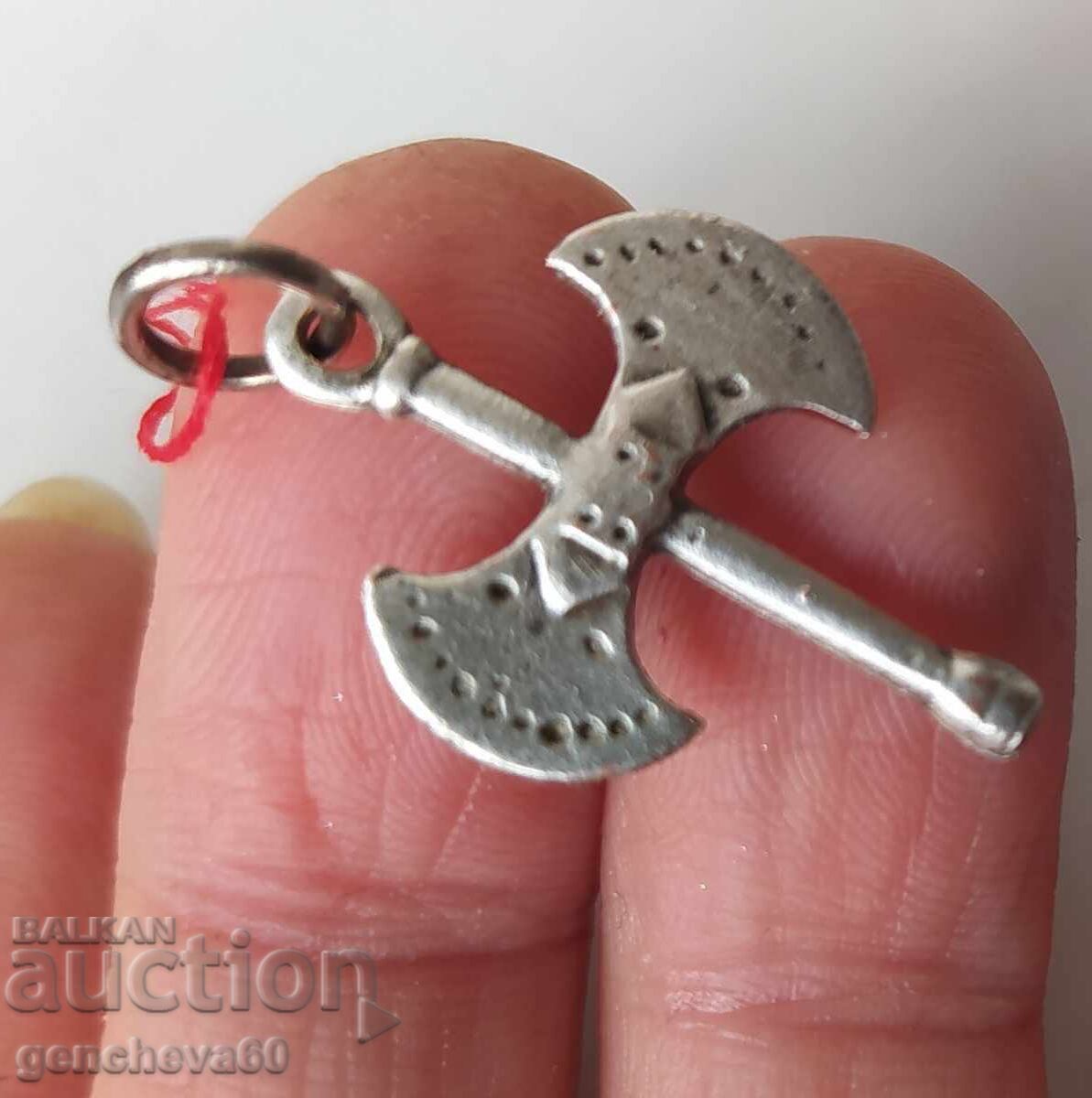 Vintage amulet pendant - silver axe Viking style with price 15.00 BGN | € 7.67