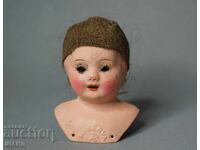 MINERVA Стара Немска играчка кукла глава