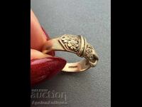 Χρυσό αγγλικό δαχτυλίδι σε σχήμα ζώνης