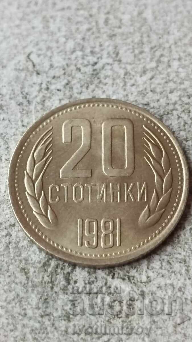 20 de cenți 1981