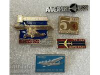 Лот значки Авиация  СССР