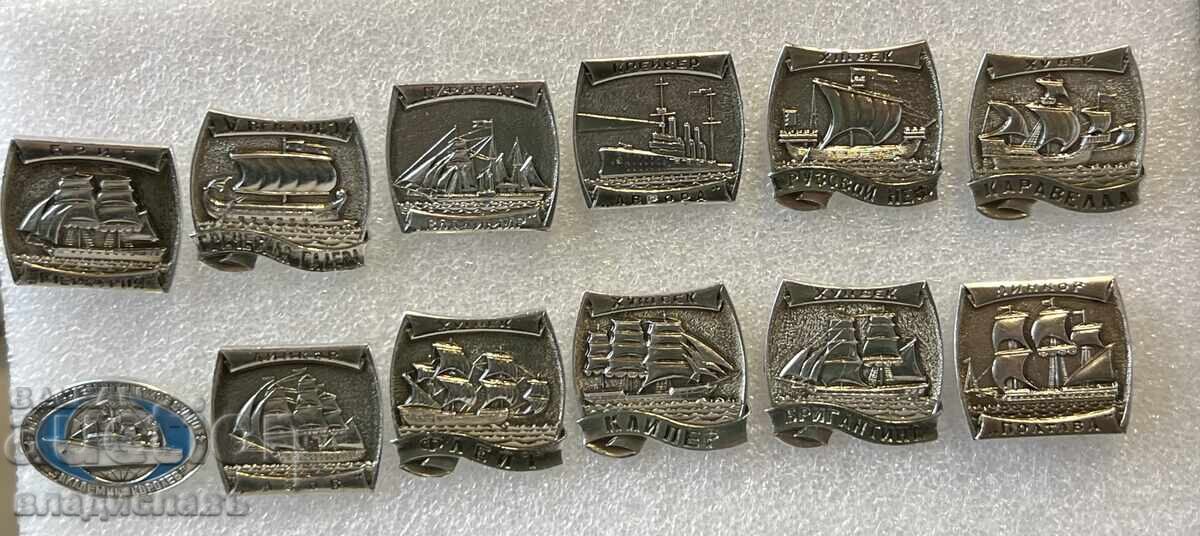 Lot de insigne Nave / Vapoare cu pânze URSS