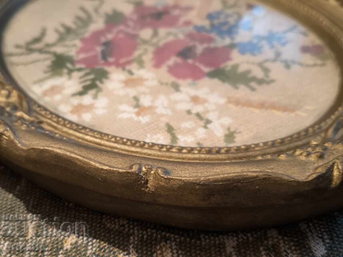 Beautiful Hand-Embroidered Floral Tapestry - 6