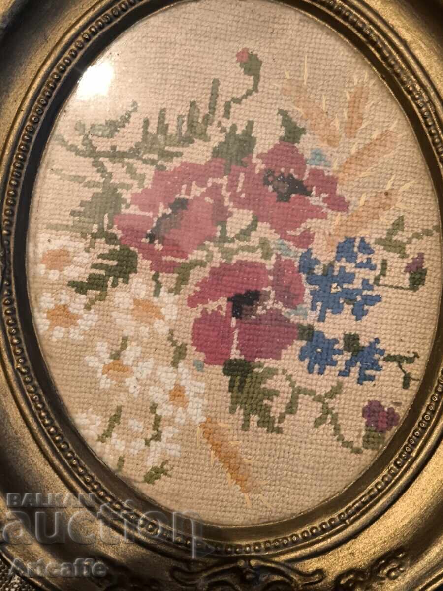 Beautiful Hand-Embroidered Floral Tapestry - 7