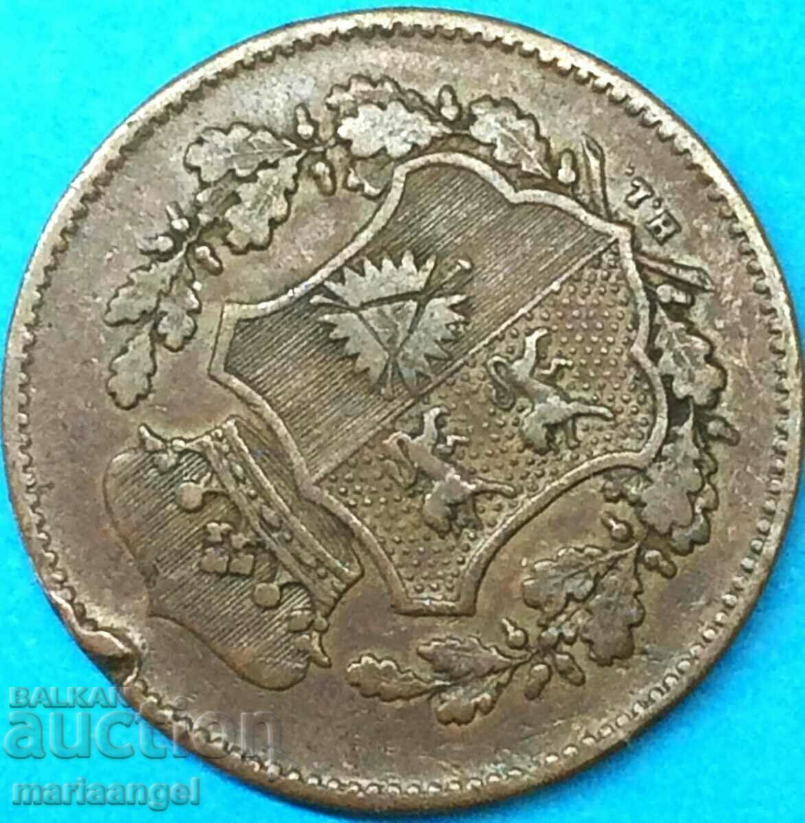 Delivery of 1 Zechsling 1851 Germany Schleswig-Holstein - quite rare