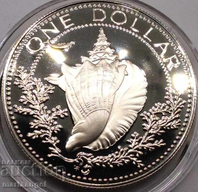 Δημοπρασία 1 δολάριο 1974 Μπαχάμες ΗΠΑ UNC PROOF κάψουλα