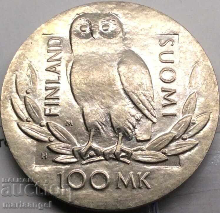 Финландия 100 марки 1990 UNC 24,54г сребро - рядка Финландия 100 марки 1990 UNC 24,54г сребро - рядка