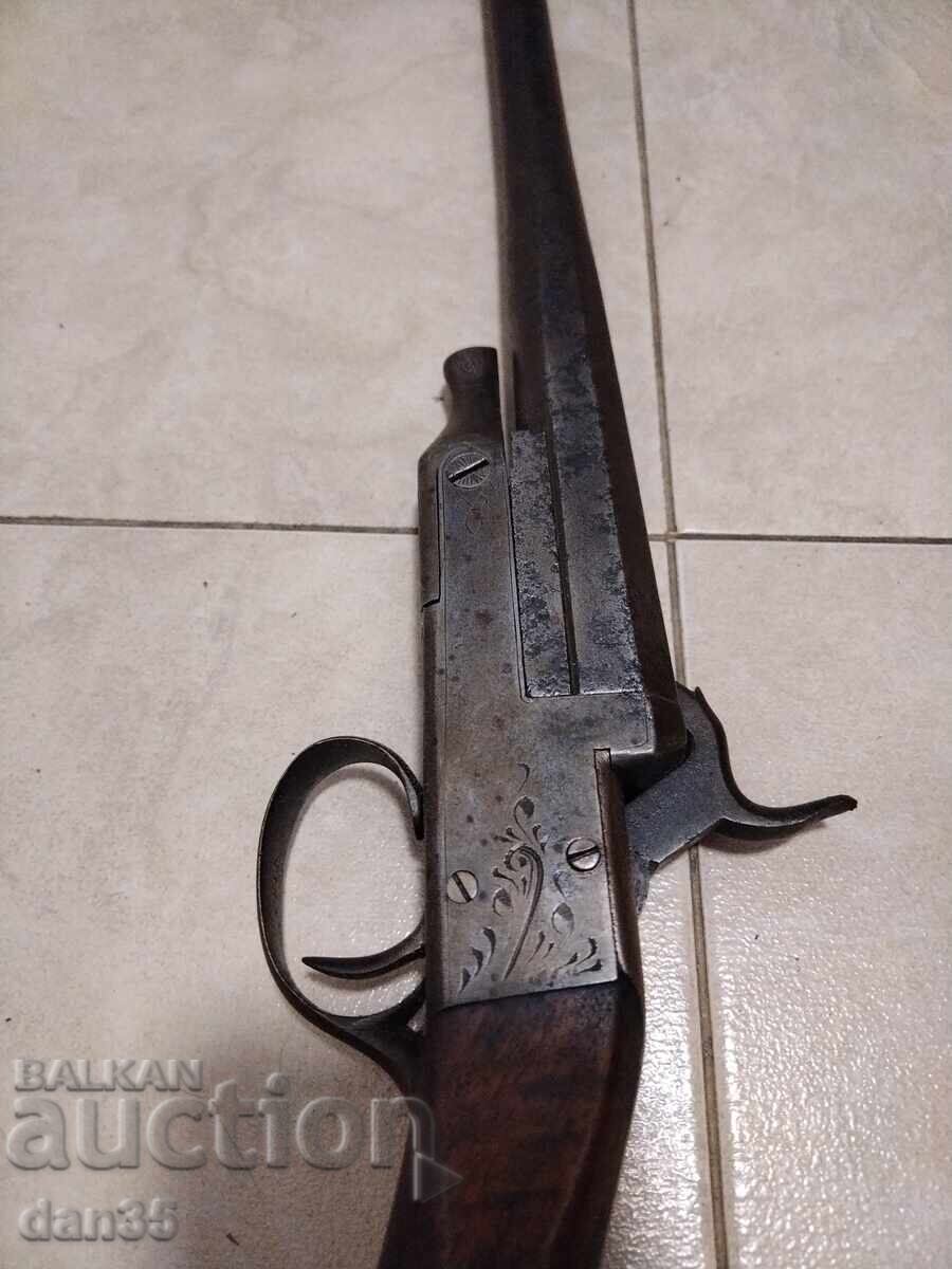 PUȘCĂ VECHE CU UN SINGUR ȚEAVĂ 16 CAL LEFUȘE - 5 PUȘCĂ VECHE CU UN SINGUR ȚEAVĂ 16 CAL LEFUȘE - 5