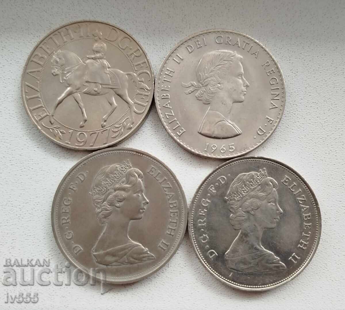 ПРОДАВАМ ЛОТ 4 БРОЯ СТАРИ АНГЛИЙСКИ ЮБИЛЕЙНИ МОНЕТИ - UNC с цена 100.00 лв. | € 51.13 ПРОДАВАМ ЛОТ 4 БРОЯ СТАРИ АНГЛИЙСКИ ЮБИЛЕЙНИ МОНЕТИ - UNC с цена 100.00 лв. | € 51.13