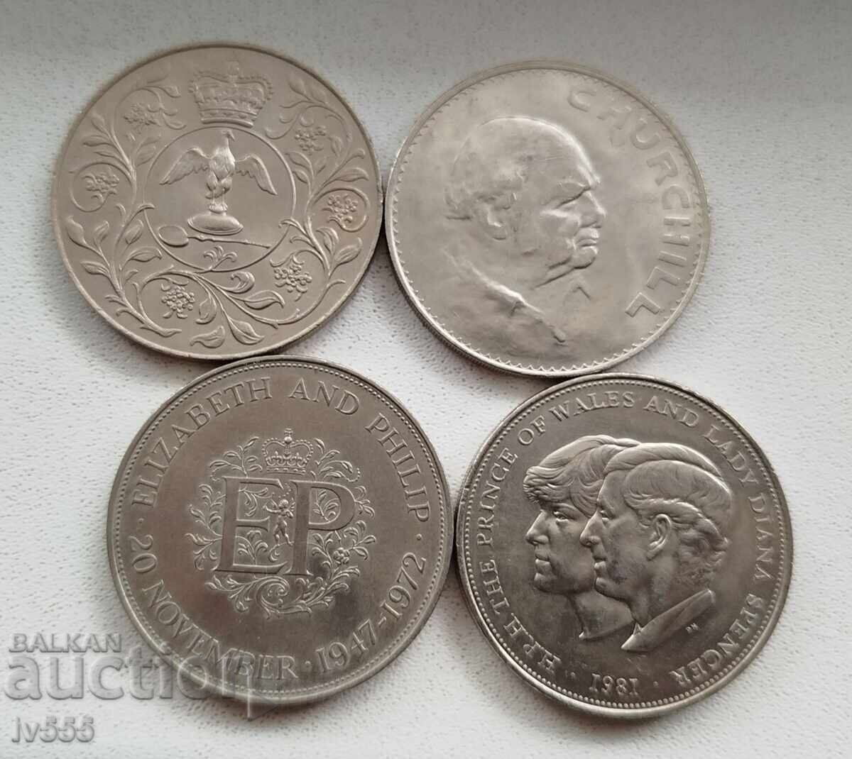 ПРОДАВАМ ЛОТ 4 БРОЯ СТАРИ АНГЛИЙСКИ ЮБИЛЕЙНИ МОНЕТИ - UNC ПРОДАВАМ ЛОТ 4 БРОЯ СТАРИ АНГЛИЙСКИ ЮБИЛЕЙНИ МОНЕТИ - UNC