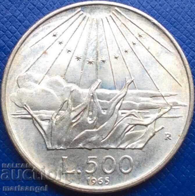 Ιταλία 500 Λίρες 1965 Δάντης Αλιγκιέρι 11.04γρ .820 ασήμι - 6