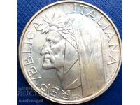 Ιταλία 500 Λίρες 1965 Δάντης Αλιγκιέρι 11.04γρ .820 ασήμι