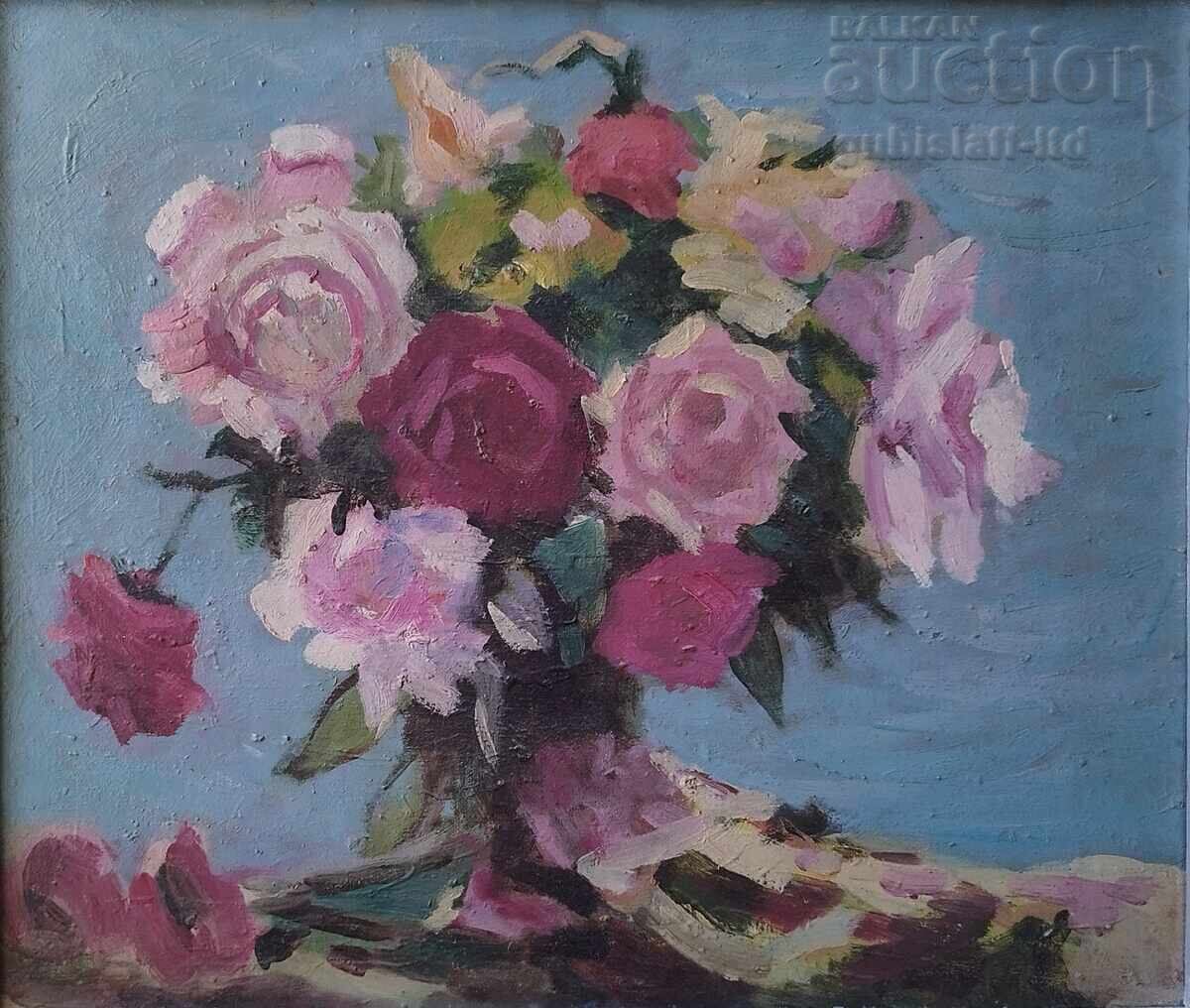 Painting, still life, artist Boris Kraev with price 650.00 BGN | € 332.34 Painting, still life, artist Boris Kraev with price 650.00 BGN | € 332.34