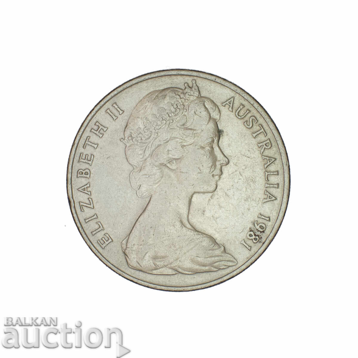 20 Cenți - Elizabeth a II-a, al doilea portret 1981 - Australia