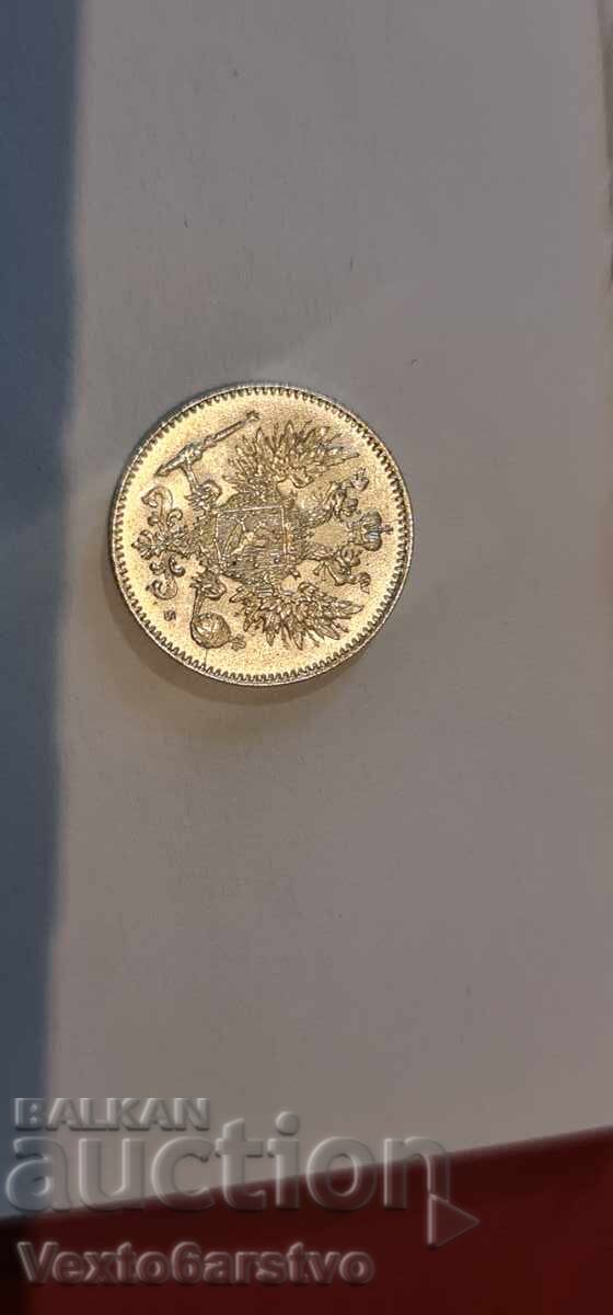 Coin - 50 and 25 Pennia - Finland. 1916-1915. - UNC - 6 Coin - 50 and 25 Pennia - Finland. 1916-1915. - UNC - 6