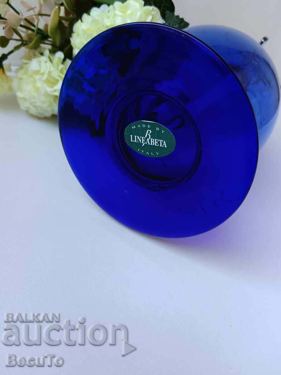 Луксозен италиански дозатор за течен сапун/веро, синьо стъкл - 5 Луксозен италиански дозатор за течен сапун/веро, синьо стъкл - 5