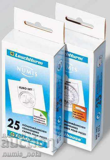 BLACK - self-adhesive coin cards - 22.5 mm. with price € 3.00 | 5.87 BGN