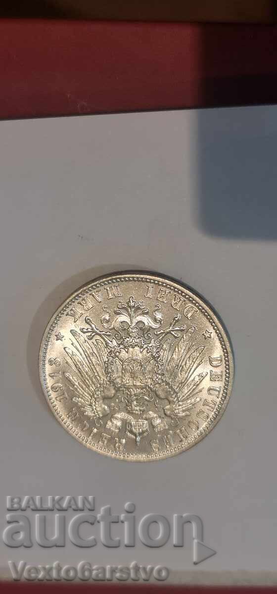 Coin - 3 marks 1913 - Germany - BZTs with price 0.01 BGN | € 0.01 Coin - 3 marks 1913 - Germany - BZTs with price 0.01 BGN | € 0.01