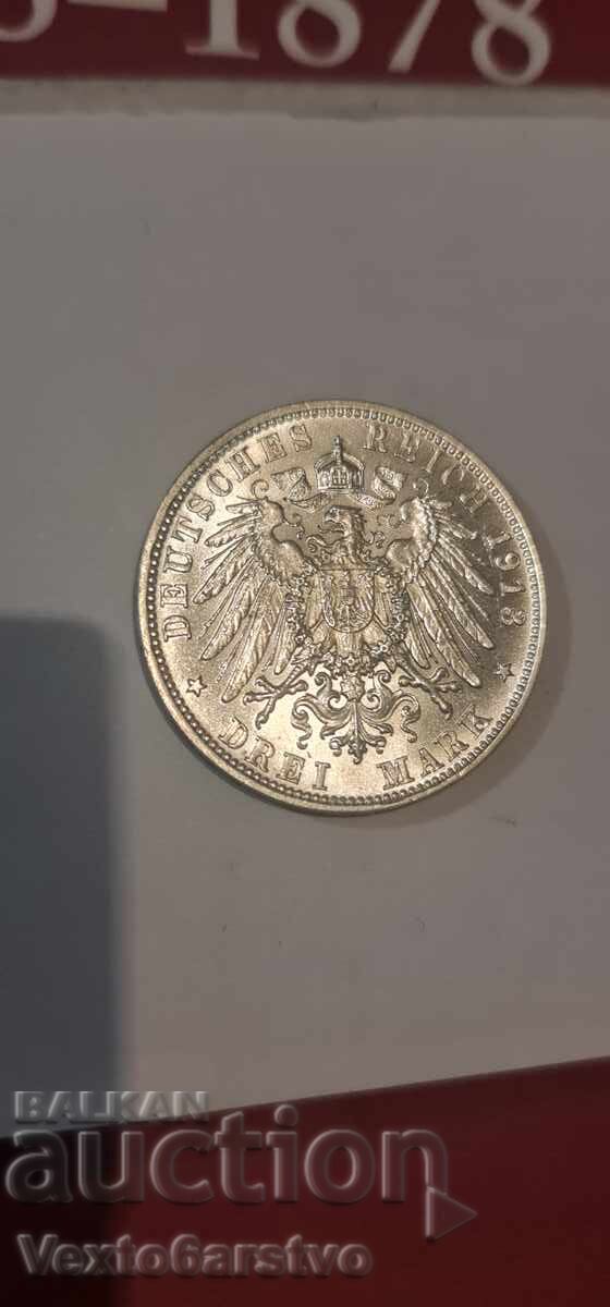 Delivery of Coin - 3 marks 1913 - Germany - BZTs Delivery of Coin - 3 marks 1913 - Germany - BZTs