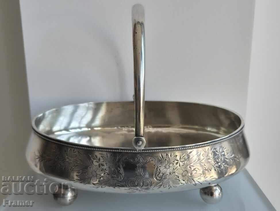 Licitație Rusească 1889 țaristă argint 84 fructieră Sankt Petersburg