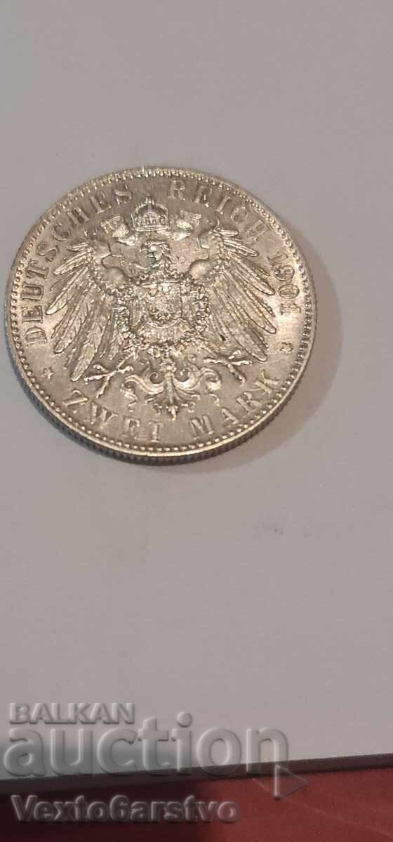 Coin - 2 Mark 1901 - Germany - BZTs.---1 with price 0.01 BGN | € 0.01 Coin - 2 Mark 1901 - Germany - BZTs.---1 with price 0.01 BGN | € 0.01