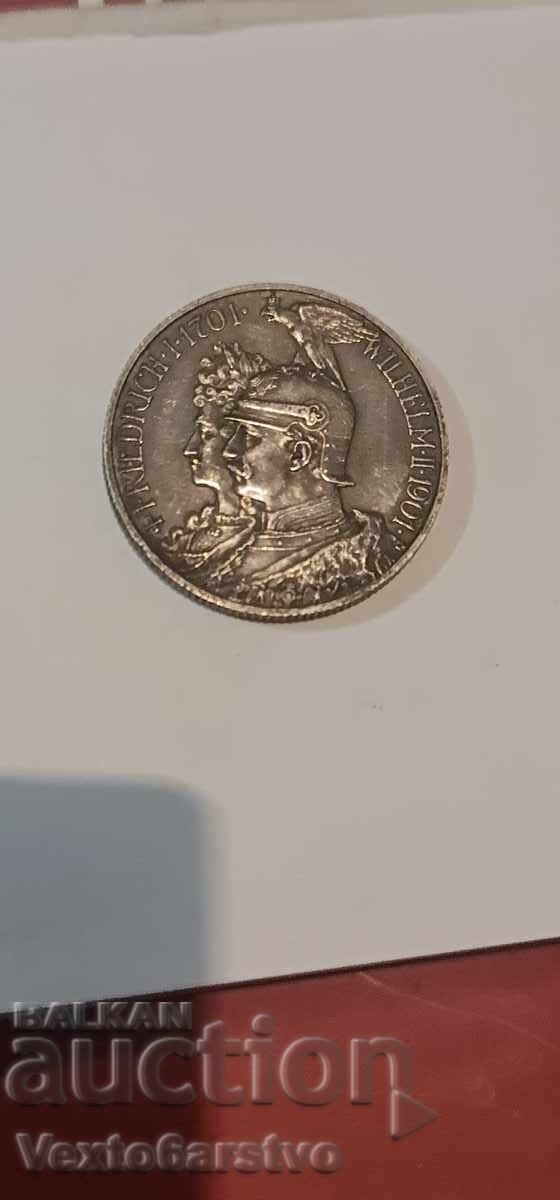 Monedă de 2 mărci 1901 - Germania - BZC.---2 Monedă de 2 mărci 1901 - Germania - BZC.---2