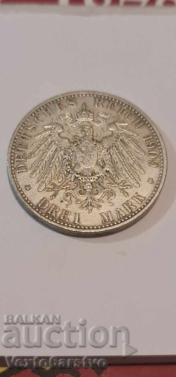 Delivery of Coin - 3 marks 1909 - Germany - BZTs Delivery of Coin - 3 marks 1909 - Germany - BZTs