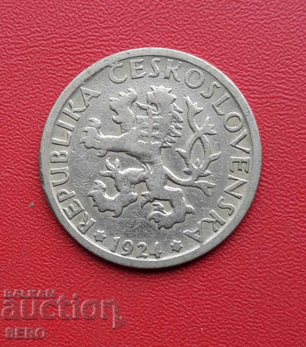 Cehoslovacia-1 coroană 1924 cu preț 0.70 BGN | € 0.36 Cehoslovacia-1 coroană 1924 cu preț 0.70 BGN | € 0.36