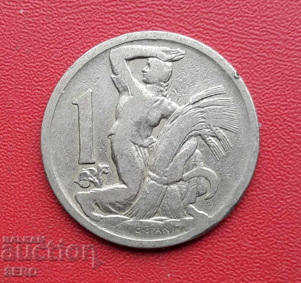 Cehoslovacia-1 coroană 1924 Cehoslovacia-1 coroană 1924