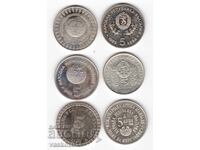 Lot of 5 Leva, various years, 6 pieces