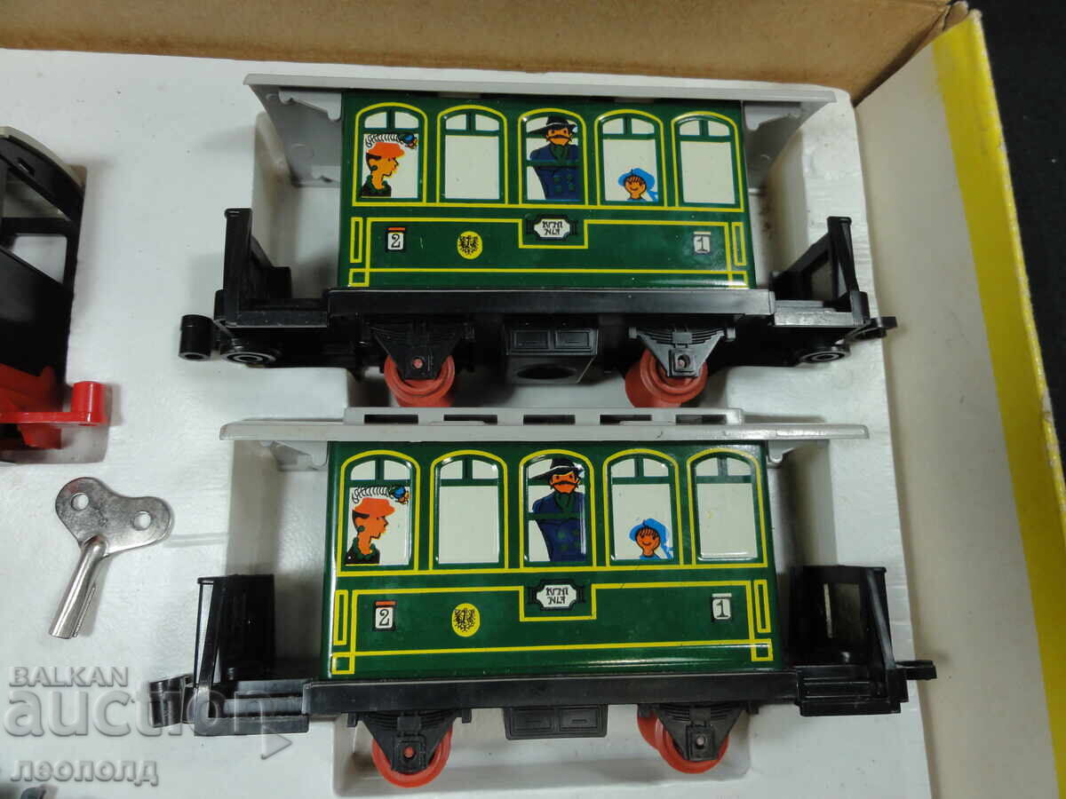 VECHI RETRO SOȚ GDR DDR JUCĂRIE MECANICĂ TRENULEȚ VULKAN - 6 VECHI RETRO SOȚ GDR DDR JUCĂRIE MECANICĂ TRENULEȚ VULKAN - 6