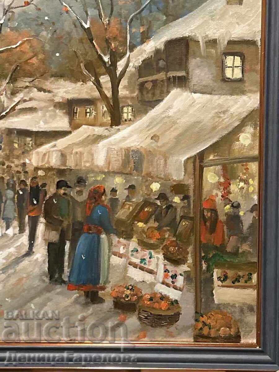 Delivery of Denitsa Garelova painting 50/40 "Christmas Market" Delivery of Denitsa Garelova painting 50/40 "Christmas Market"