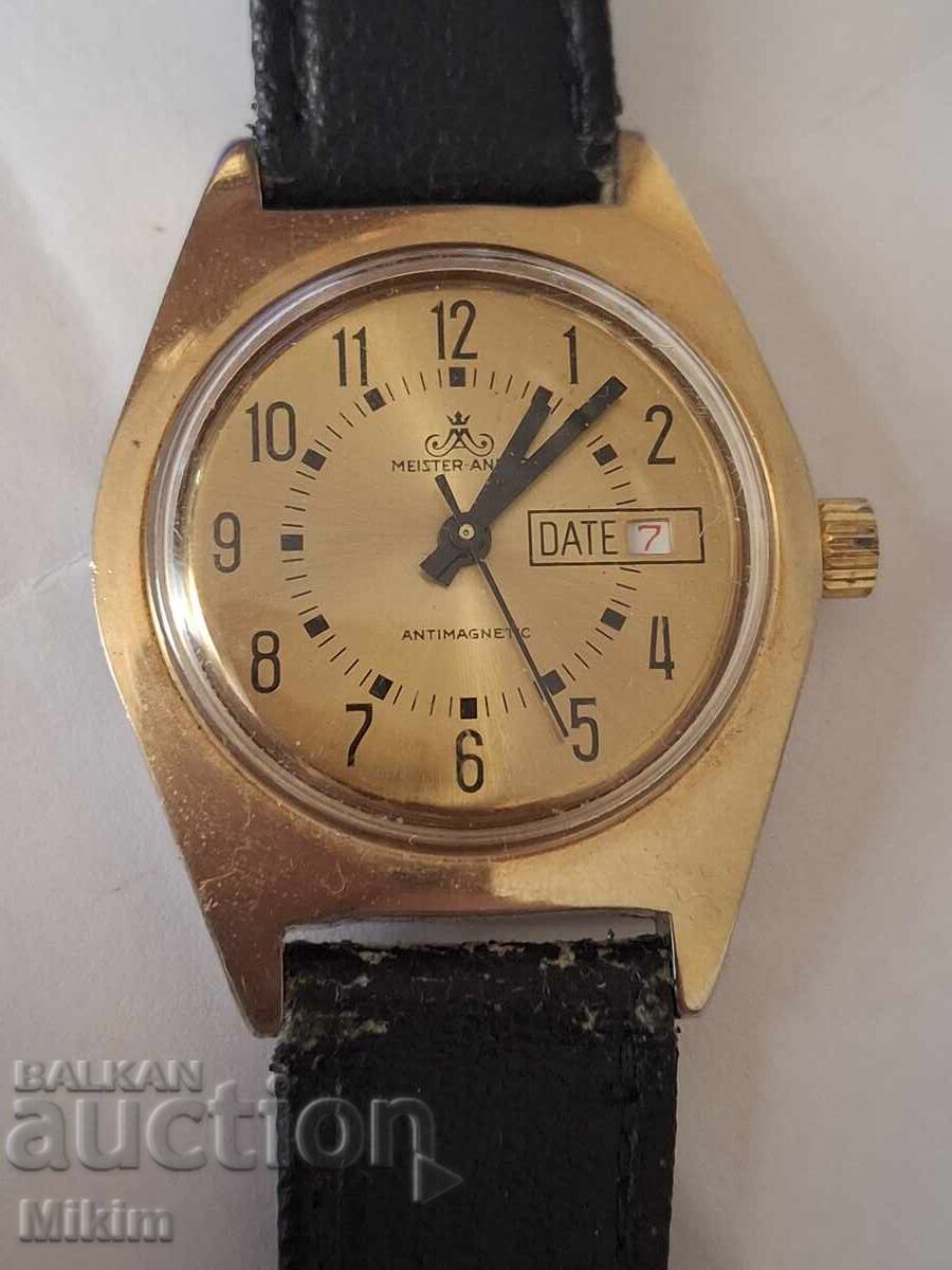 Επιχρυσωμένο ανδρικό ρολόι Meister Anker Επιχρυσωμένο ανδρικό ρολόι Meister Anker