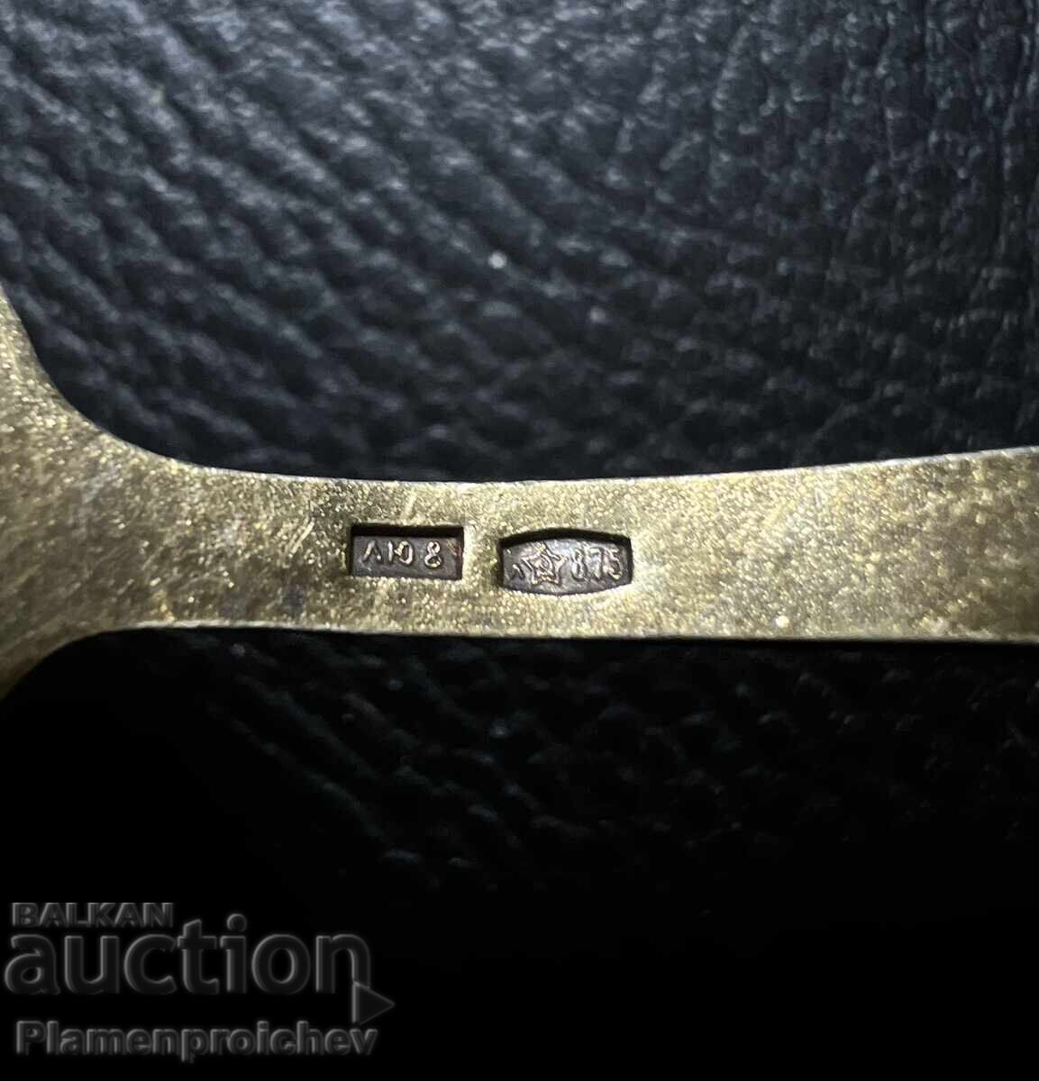 РЯДКА СРЕБЪРНА ПОЗЛАТЕНА ЛЪЖИЦА ЕМАЙЛ ЦАРСКА РУСИЯ - 5 РЯДКА СРЕБЪРНА ПОЗЛАТЕНА ЛЪЖИЦА ЕМАЙЛ ЦАРСКА РУСИЯ - 5