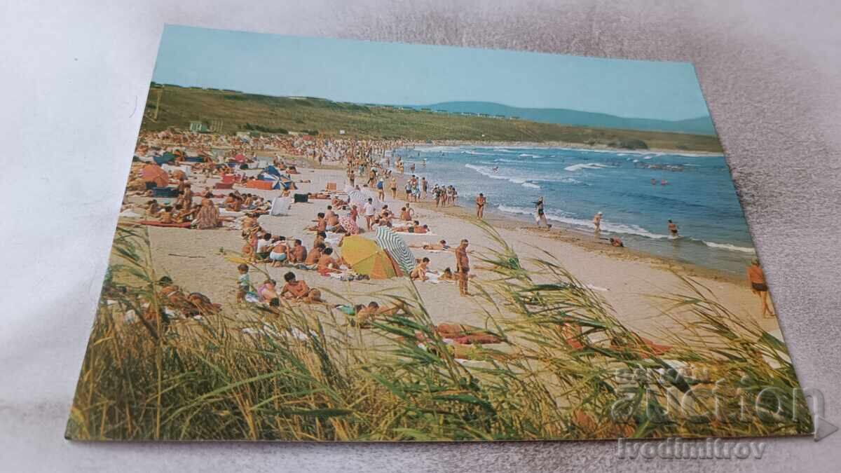 Carte poștală Plaja Ahtopol 1980 Carte poștală Plaja Ahtopol 1980