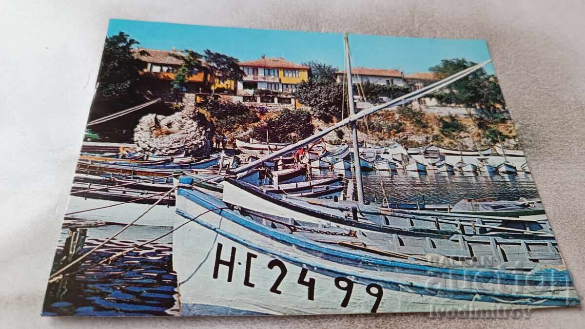 Cartolină poștală Nesebăr Cheiul pescăresc