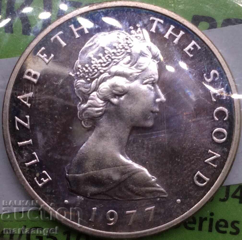 Livrarea 2 pence 1977 Insula Man Elisabeta II - destul de rară Livrarea 2 pence 1977 Insula Man Elisabeta II - destul de rară