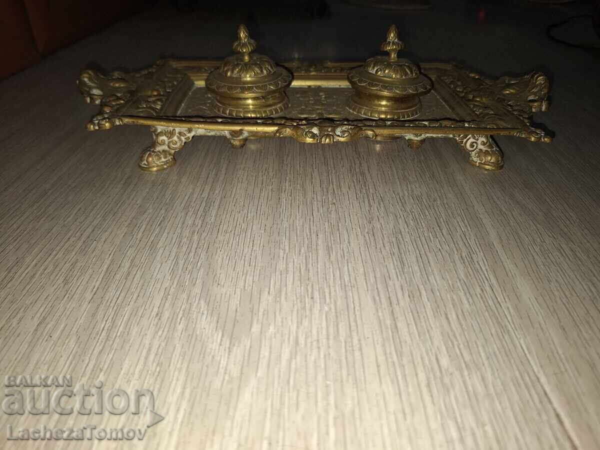 Όμορφη μελανοδοχείο μπρούτζινο διακοσμημένο Γαλλία άριστη κατάσταση - 7 Όμορφη μελανοδοχείο μπρούτζινο διακοσμημένο Γαλλία άριστη κατάσταση - 7