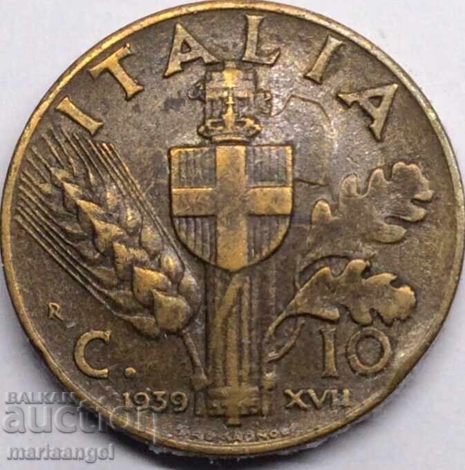 10 Centesimi 1939 Ιταλία Φασισμός Βίκτωρ Εμμανουήλ Γ' Χάλκινο - 7 10 Centesimi 1939 Ιταλία Φασισμός Βίκτωρ Εμμανουήλ Γ' Χάλκινο - 7